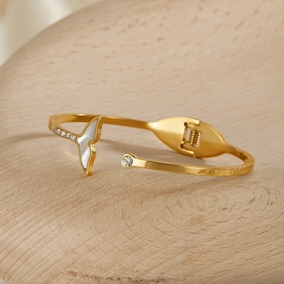 IG Style Simple Style Commute Fish Tail 304 Stainless Steel Bangle In Bulk