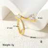 Jewelry Elegant Commute Heart Shape Copper Zircon Rings