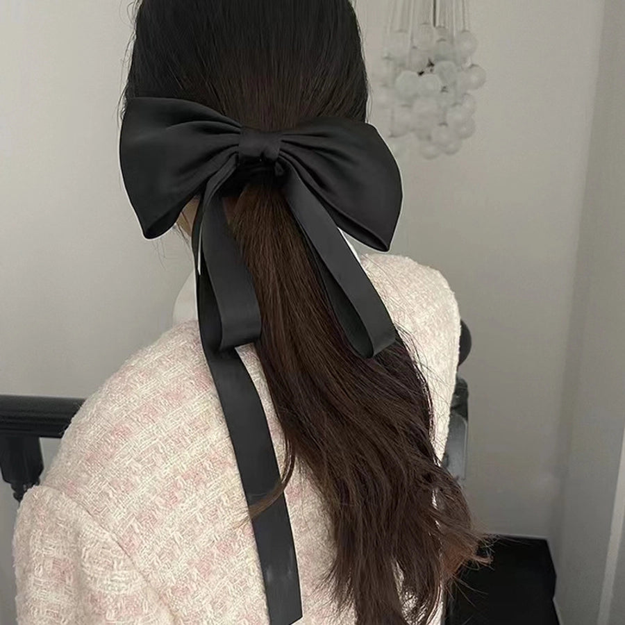 women's simple style bow knot cloth hair clip