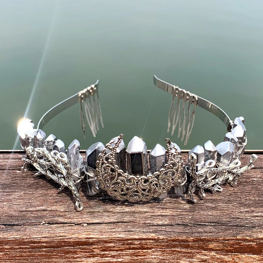 fashion moon crown alloy hollow out crown