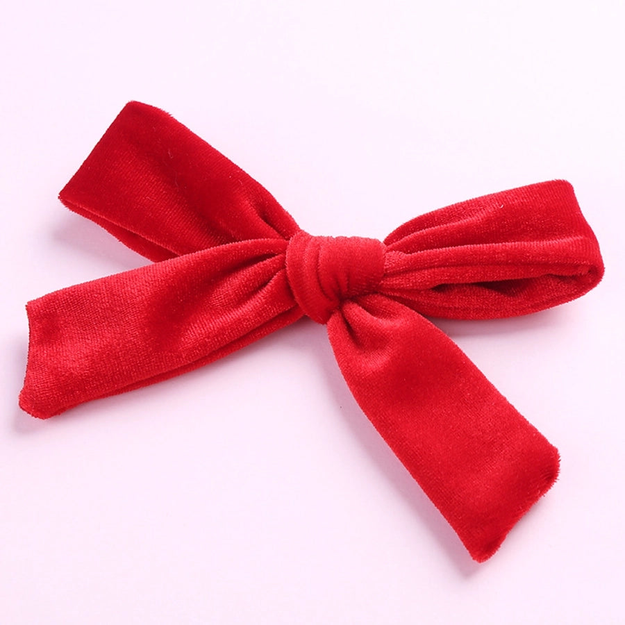 fashion bow knot flannel hair clip