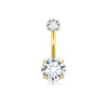 1 Piece 1 Set Belly Rings Simple Style Shiny Geometric 316L Stainless Steel  Copper Inlay Zircon