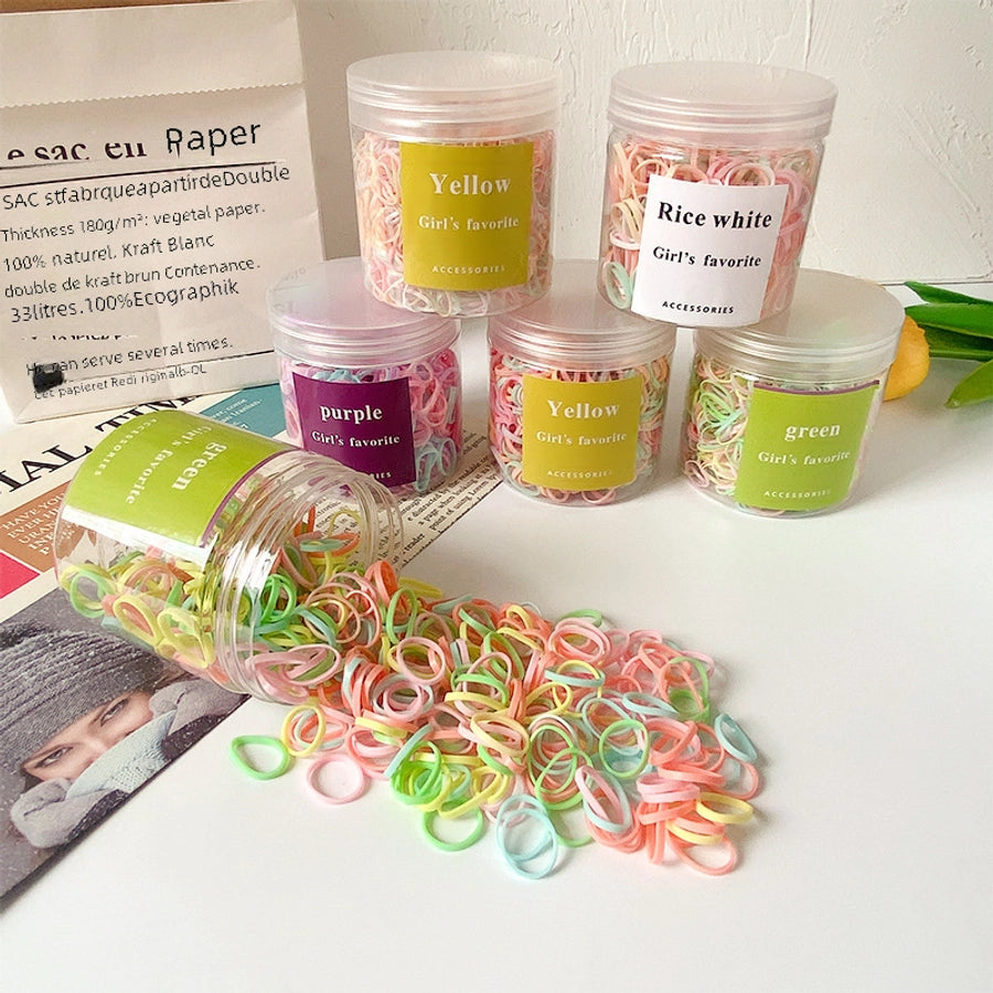 Children's hair accessories disposable rubber band Small color baby head rope does not hurt the hair high elastic girl tie head rubber band