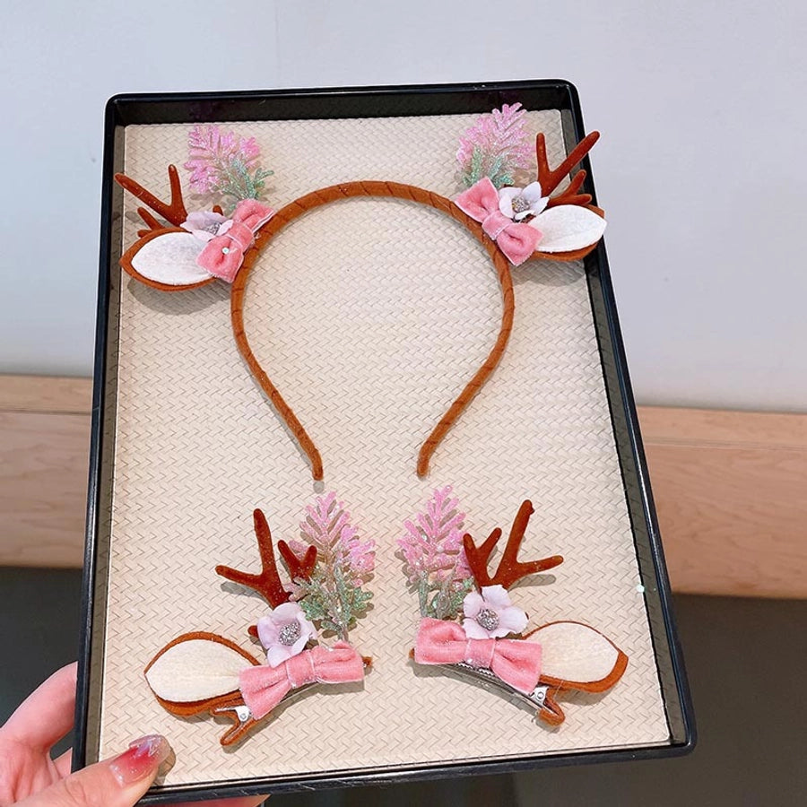 simple style bow knot cloth contrast collar hair band