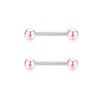 1 Pair Nipple Rings & Studs Hip-Hop Shiny Heart Shape Flower Butterfly 316L Stainless Steel  Copper Inlay Zircon Nipple Rings & Studs