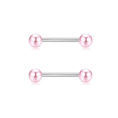 1 Pair Nipple Rings & Studs Hip-Hop Shiny Heart Shape Flower Butterfly 316L Stainless Steel  Copper Inlay Zircon Nipple Rings & Studs