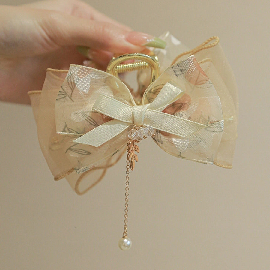 Women's Sweet Simple Style Bow Knot Cloth Hair Claws