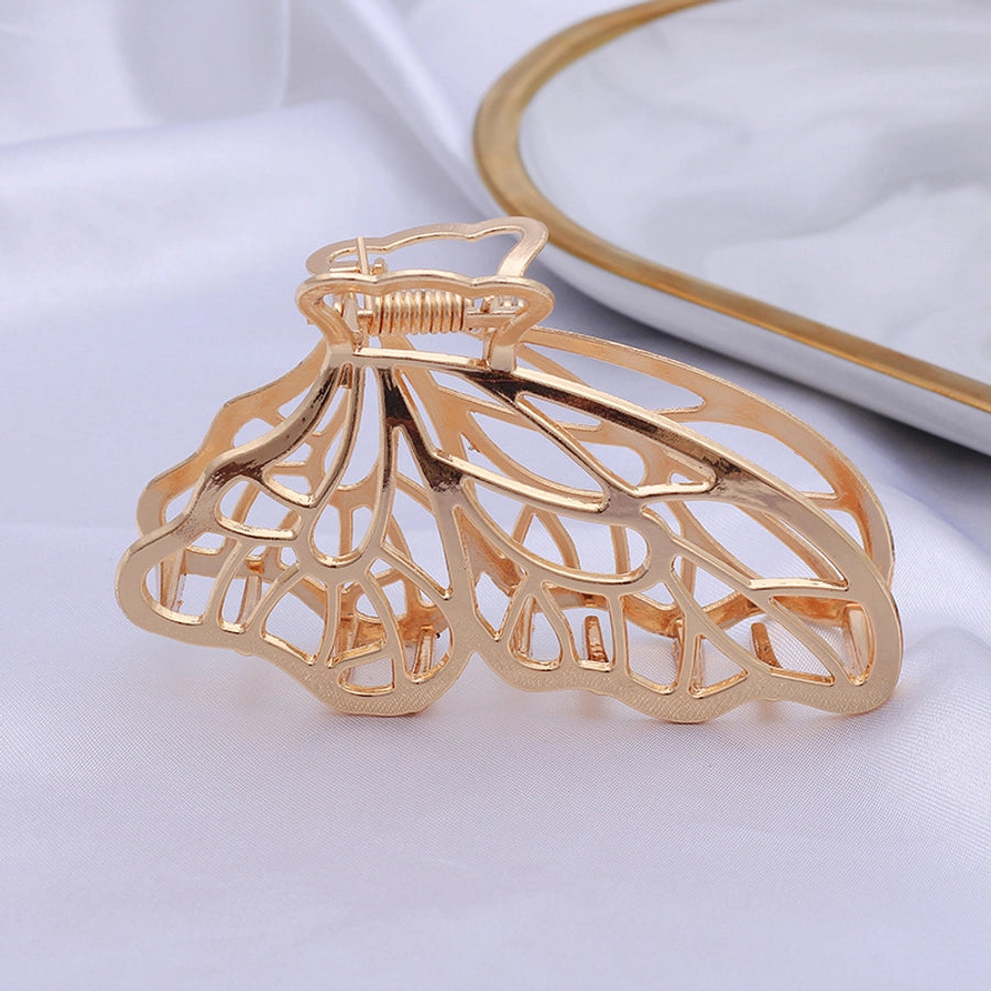 Women's net red hair clip large plate alloy grip women's back head butterfly shark clip hairpin