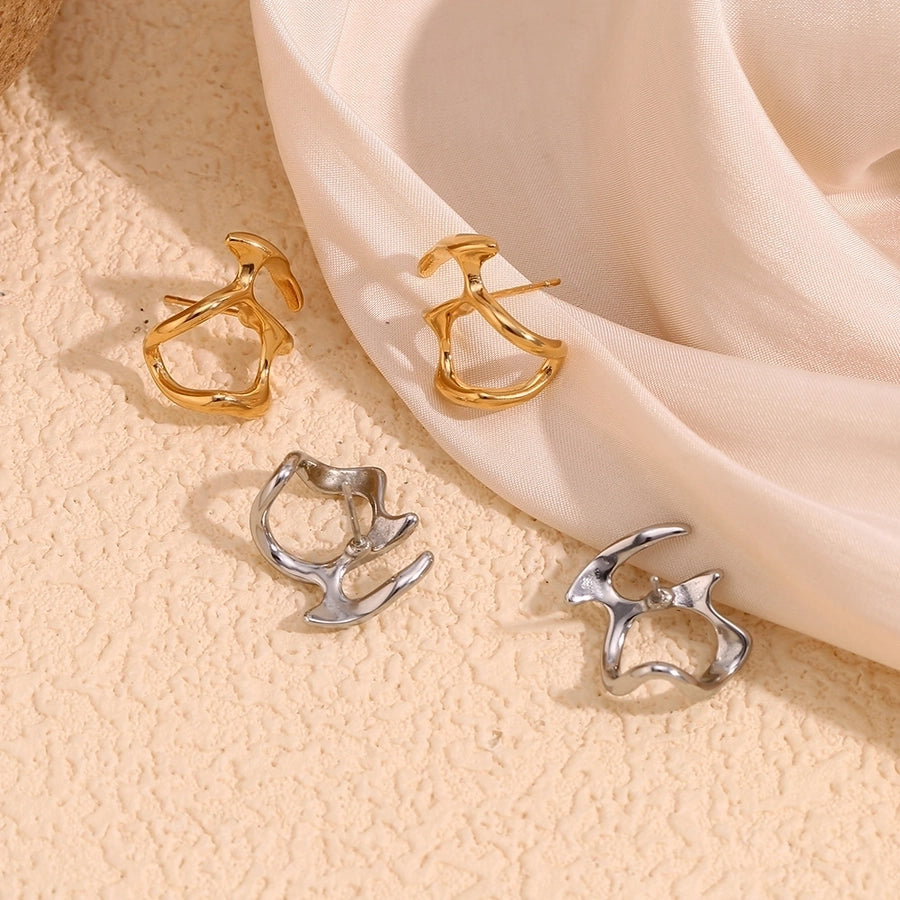 1 Pair Simple Style Geometric 304 Stainless Steel Ear Studs