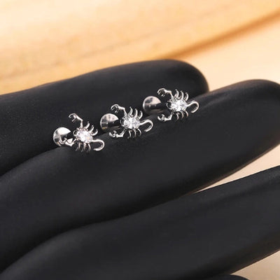 1 Piece Lip Rings Hip-Hop Rock Punk Spider Pure Titanium Titanium Alloy Zircon 14K Gold Plated White Gold Plated Lip Rings Ear Cartilage Rings & Studs