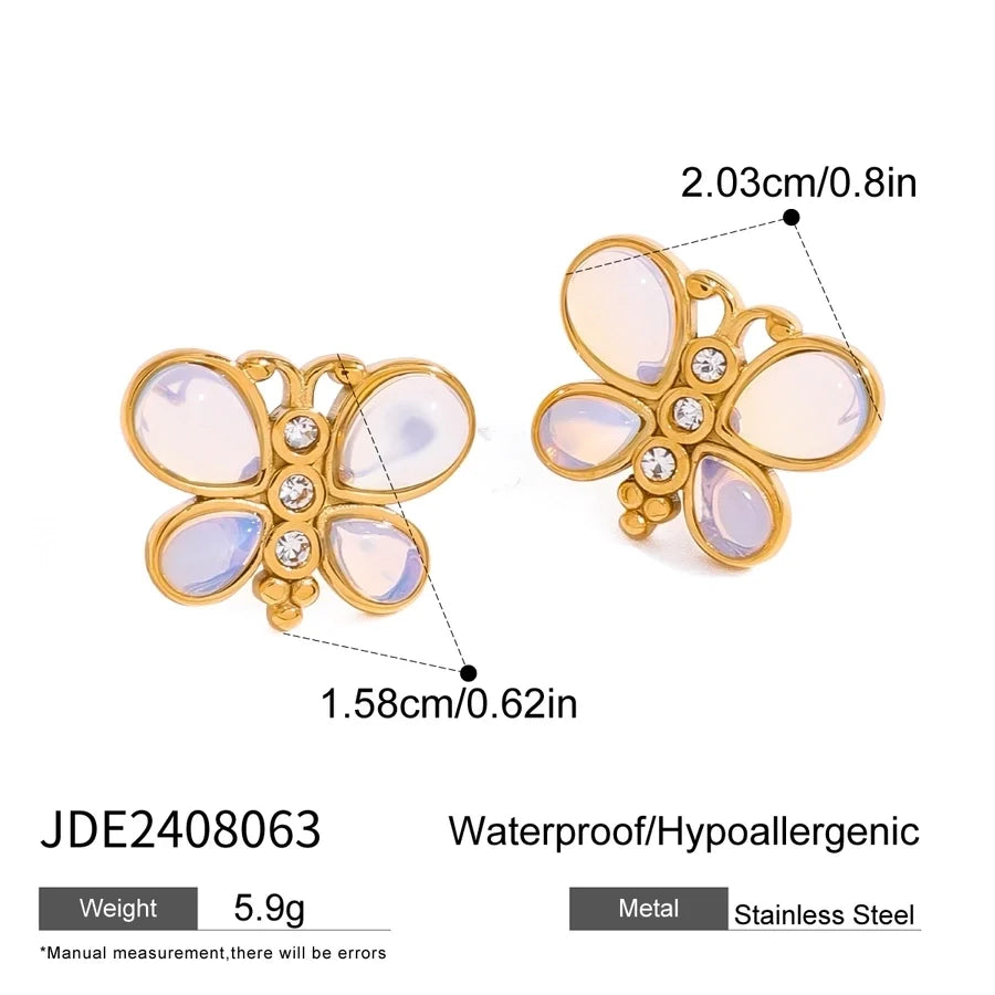 Jewelry Simple Style Classic Style Flower 304 Stainless Steel Jewelry Set