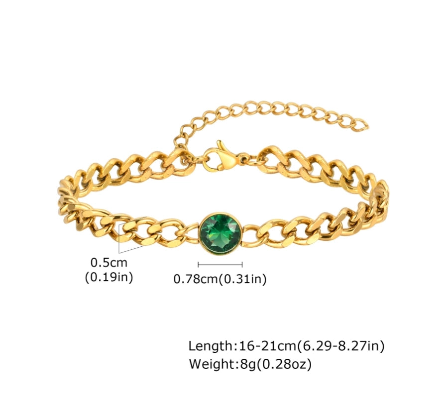 Basic Simple Style Solid Color Titanium Steel 18K Gold Plated Bracelets In Bulk