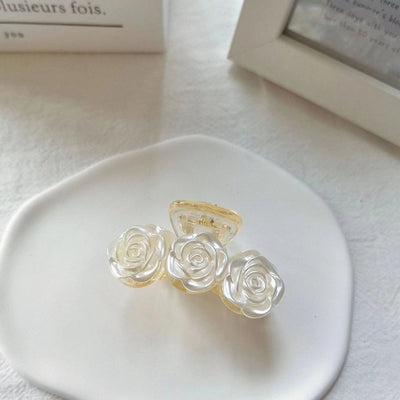 Korean Style Gentle Flower Small Hairpin Female Niche Design Summer  Head Clip Light Luxury High-end Headwear