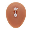 1 Piece Belly Rings Hip-Hop Sexy Heart Shape 316 Stainless Steel  Copper Plating Zircon White Gold Plated Gold Plated