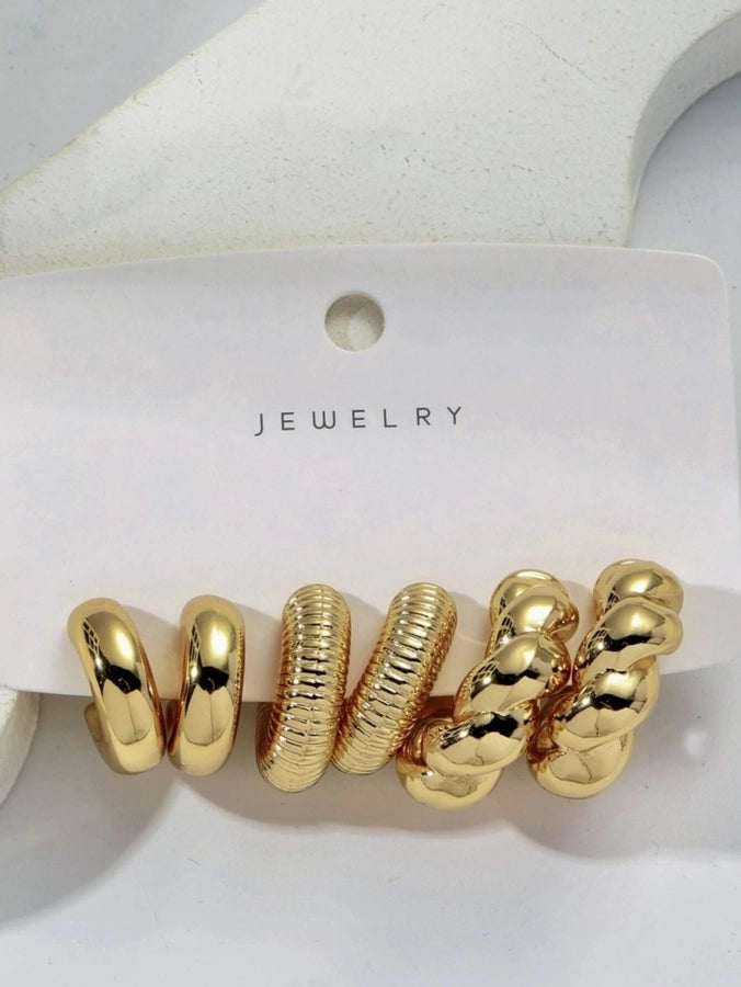 1 Set Casual Elegant Streetwear Geometric Plating Copper Earrings