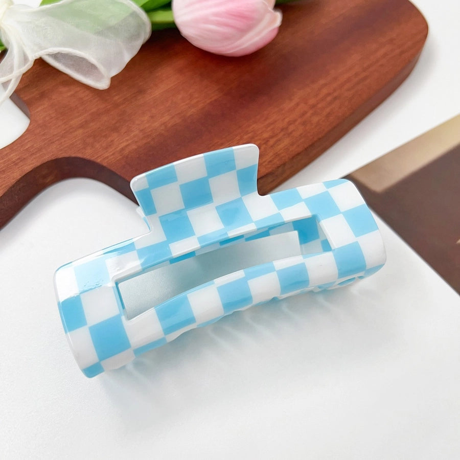 simple style lattice pvc hollow out hair claws