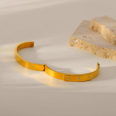 Elegant Round 304 Stainless Steel Bangle In Bulk