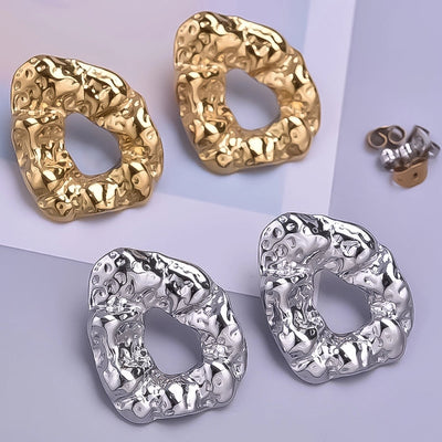 1 Pair Basic Simple Style Geometric Plating 304 Stainless Steel Ear Studs