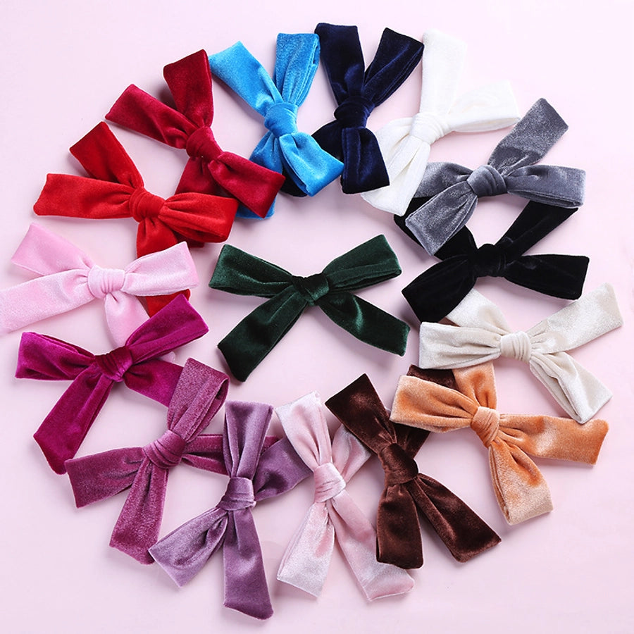 fashion bow knot flannel hair clip
