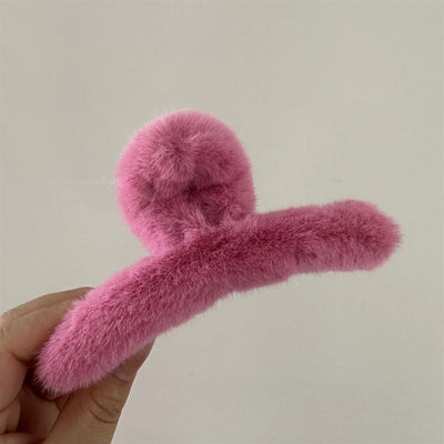 simple style solid color cloth hair claws