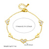 Vintage Style Heart Shape 304 Stainless Steel Bracelets In Bulk