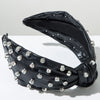 Women's Hip-Hop Punk Solid Color Pu Leather Alloy  Hair Band