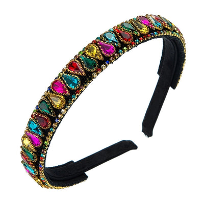 new style korean fashion color drop-shaped rhinestone headband