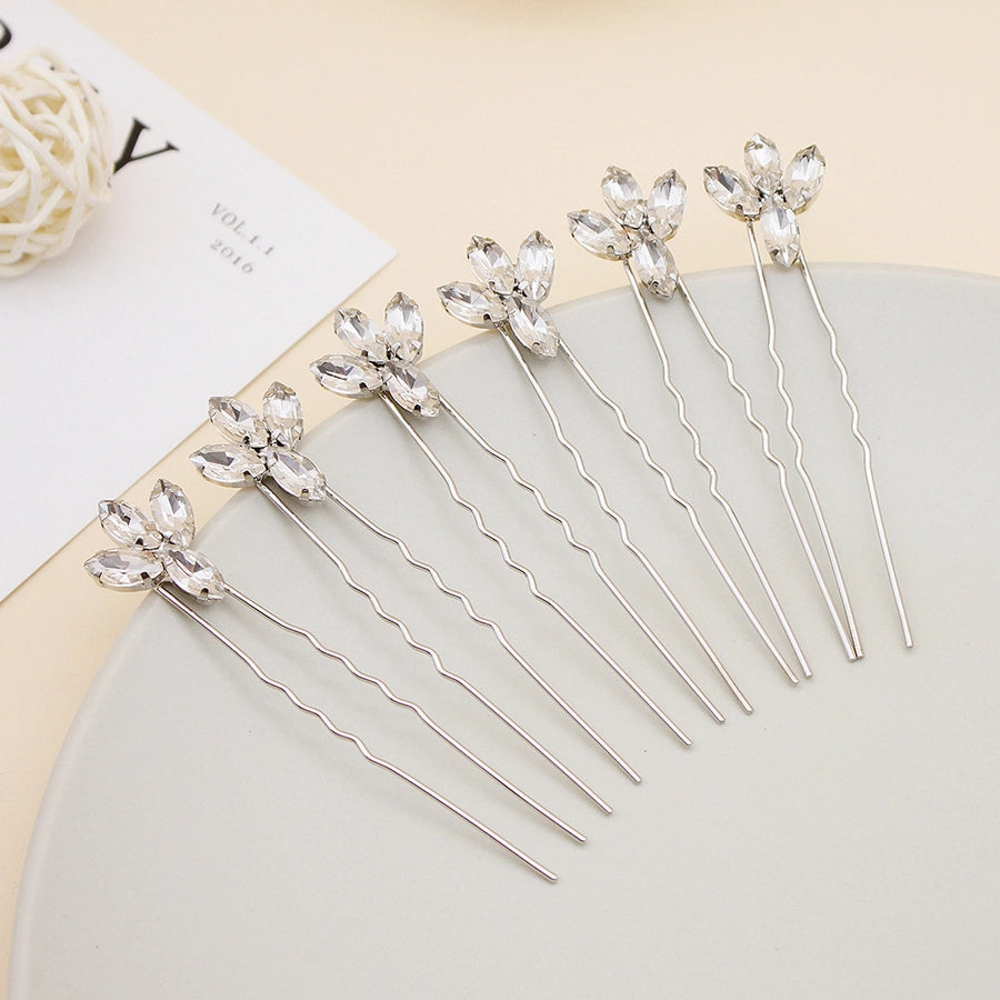 Antique U-shaped Hairpin Hair Accessories Simple Rhinestone Pin Hairpin Photography Portrait High-end Hair Hairpin