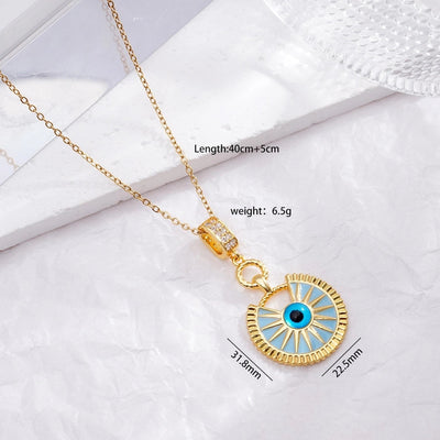 Jewelry Glam Lady Sexy Eye 304 Stainless Steel Copper Pendant Necklace