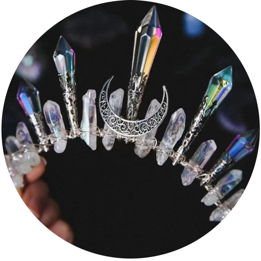 Women's Retro Square Artificial Crystal Iron Three-dimensional Hair Band