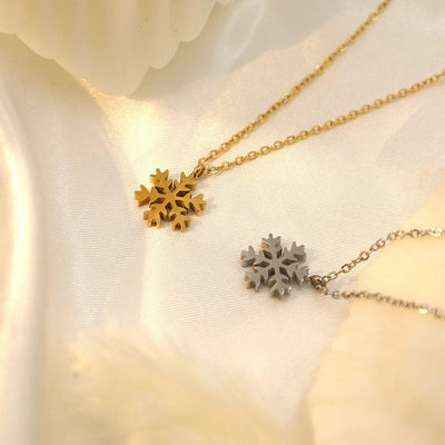 Jewelry IG Style Modern Style Commute Snowflake Titanium Steel Pendant Necklace
