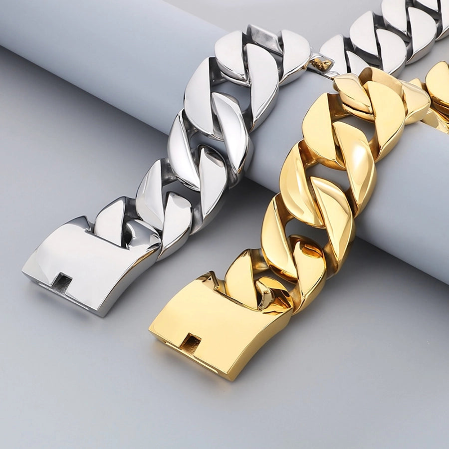 Hip-Hop Vintage Style Geometric 304 Stainless Steel 18K Gold Plated Women's Necklace