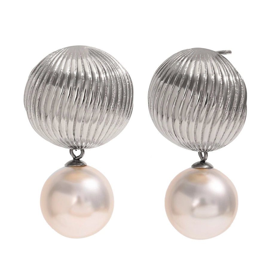 1 Pair Simple Style Geometric 304 Stainless Steel 18K Gold Plated Drop Earrings