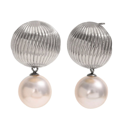 1 Pair Simple Style Geometric 304 Stainless Steel 18K Gold Plated Drop Earrings