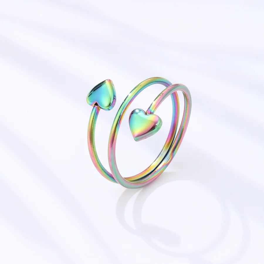 Jewelry Simple Style Geometric 304 Stainless Steel Polishing Open Rings