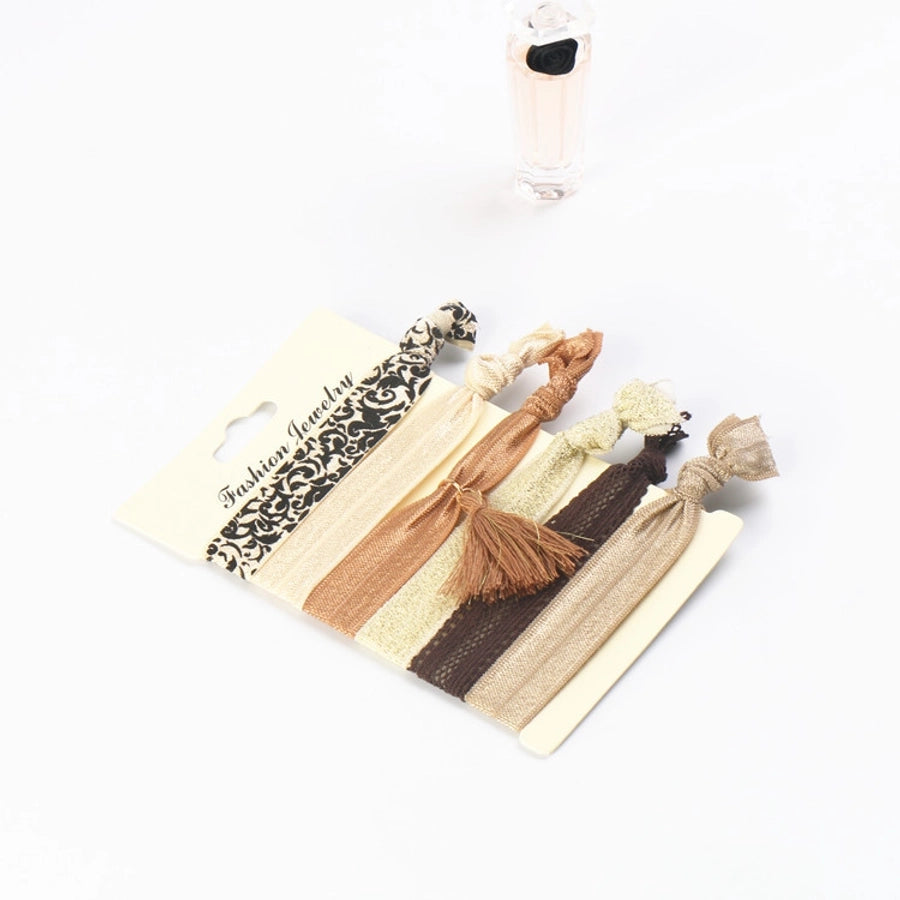 Factory sales tassel color knotted rubber band combination