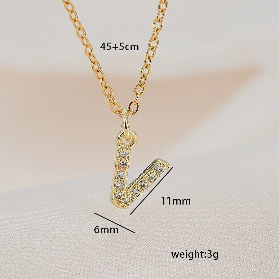 Jewelry Basic Retro Classic Style Letter 304 Stainless Steel Copper Pendant Necklace