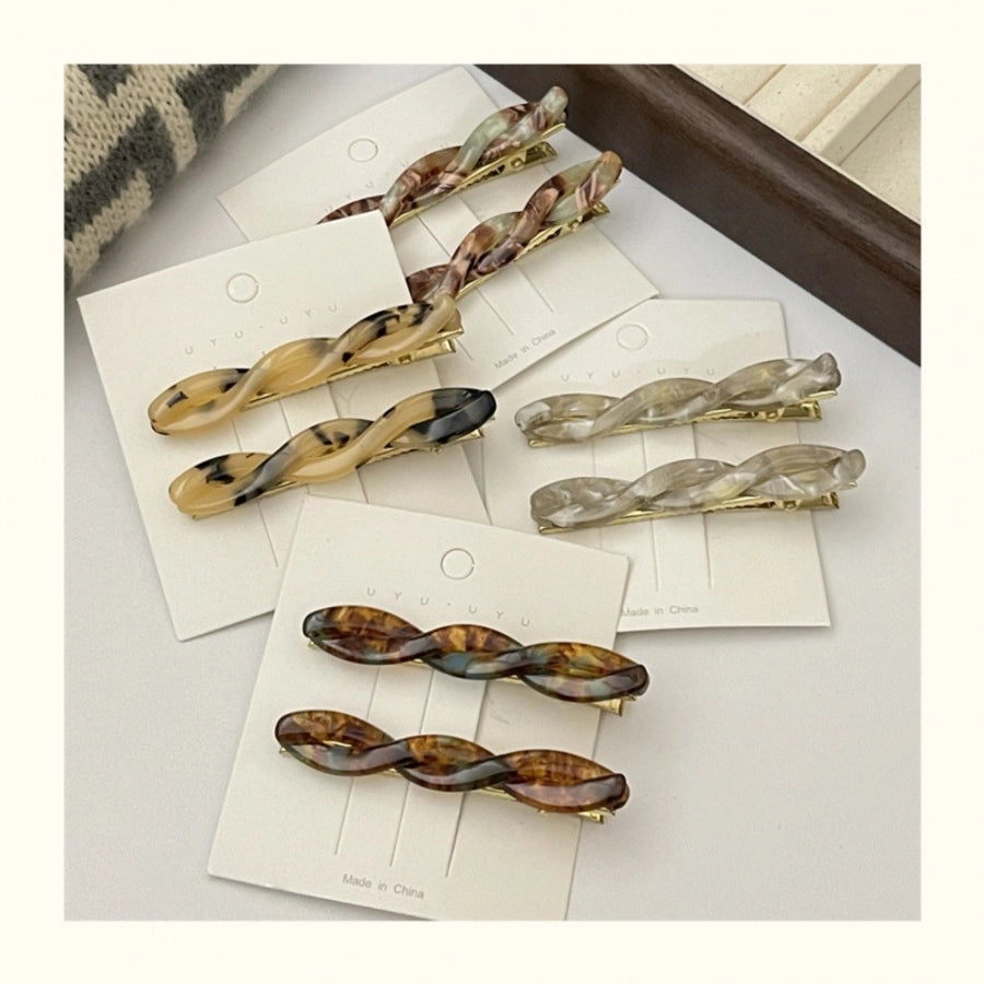 women's simple style twist acetic acid sheets hair clip