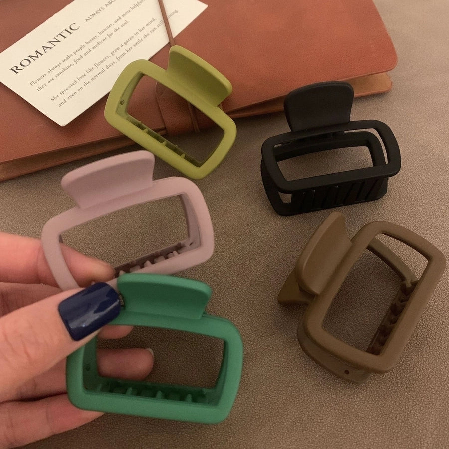 retro solid color plastic hair claws