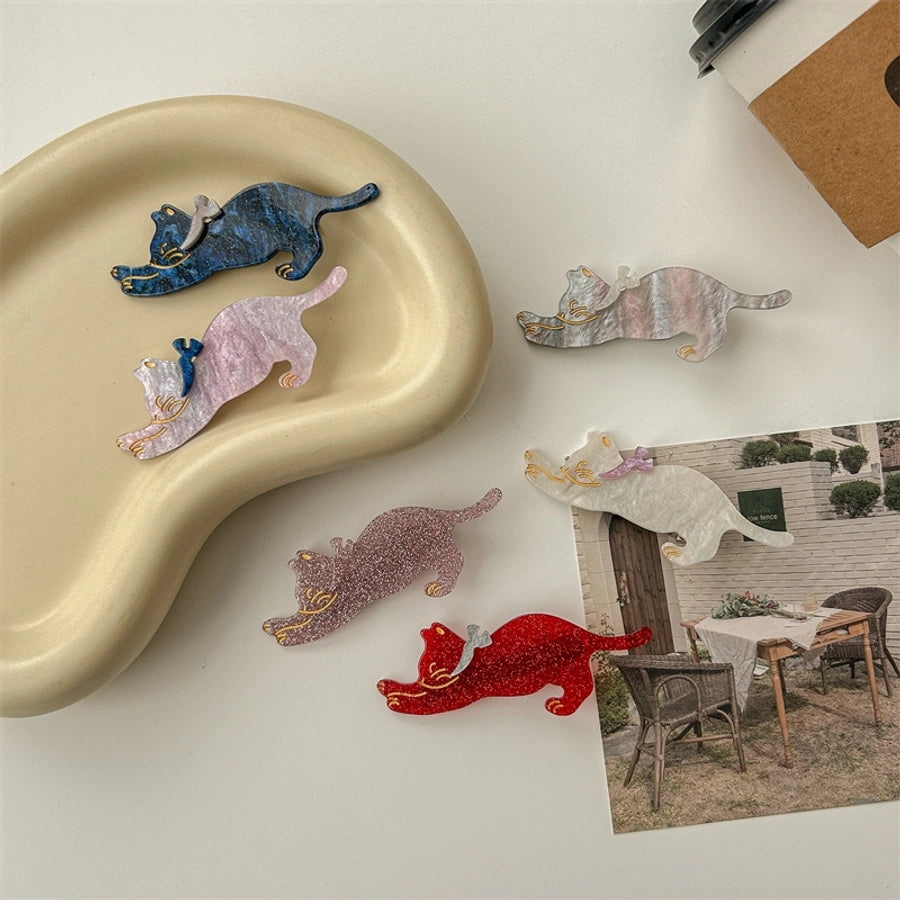 cute cat arylic hair clip