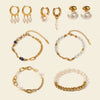 Elegant Geometric Stainless Steel Beaded Chain Bracelets In Bulk