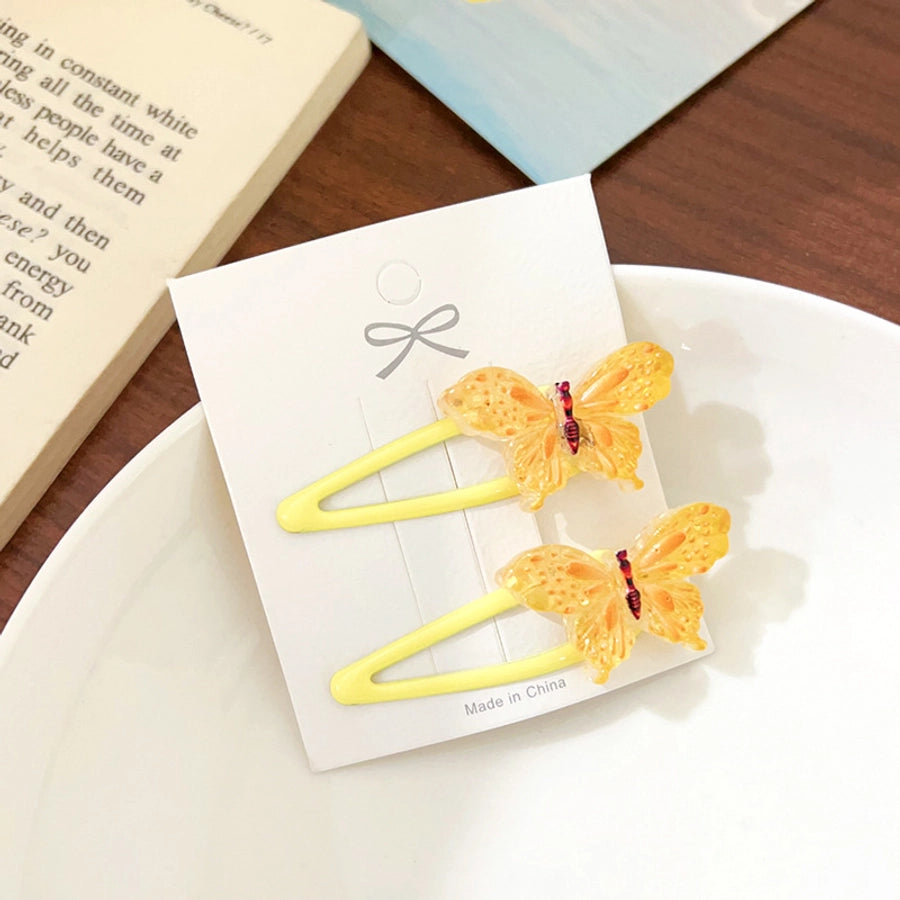 Women's Sweet Butterfly Plastic Resin Hair Clip