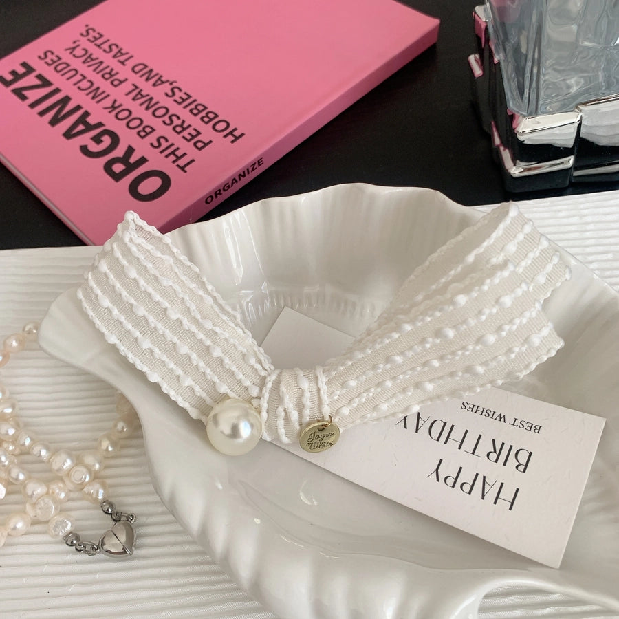 Women's Sweet Simple Style Solid Color Cloth Hair Clip