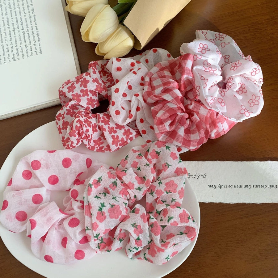 Women's Korean Style IG Style Ditsy Floral Polka Dots Hair Tie