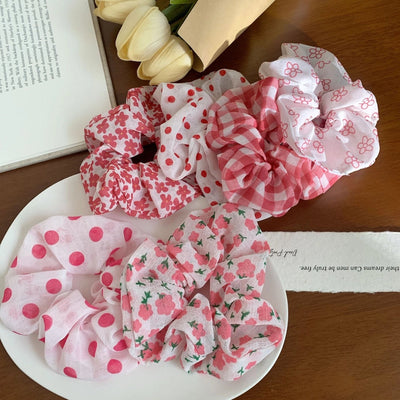 Women's Korean Style IG Style Ditsy Floral Polka Dots Hair Tie