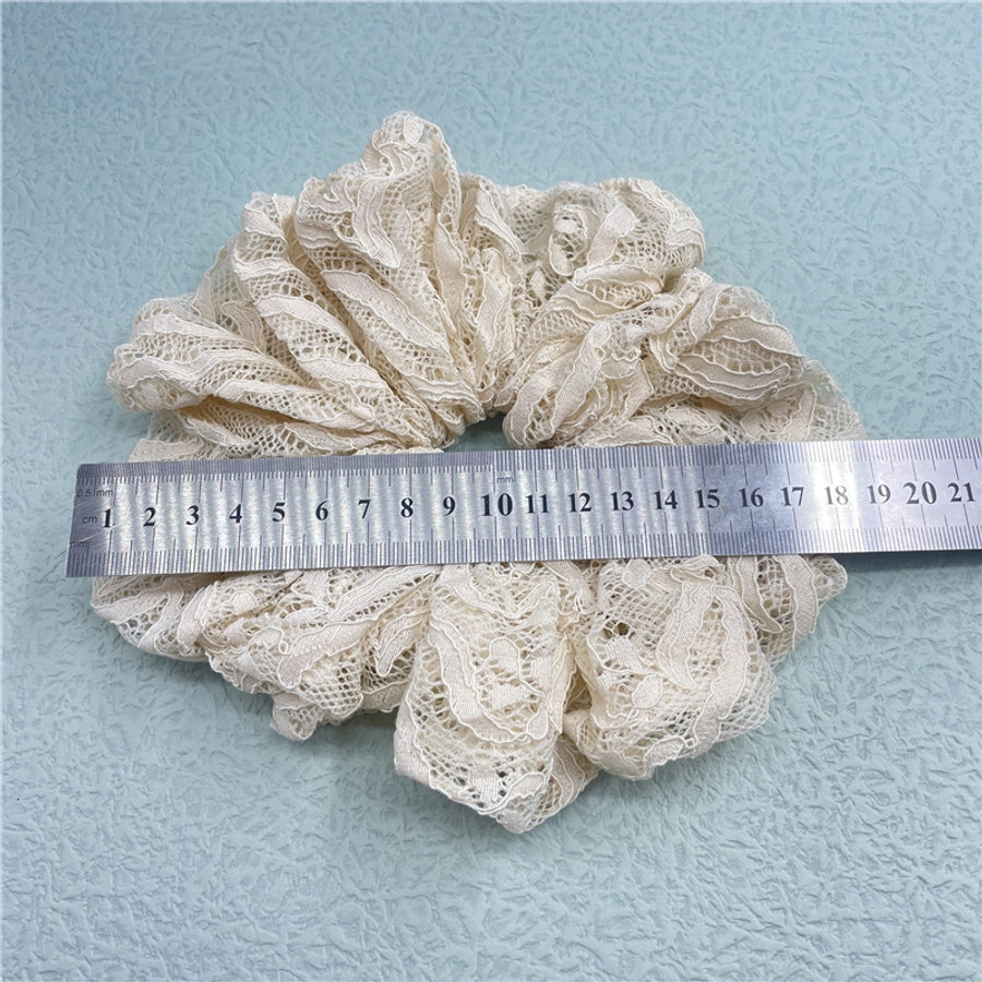 simple style solid color cloth lace hair tie 1 piece