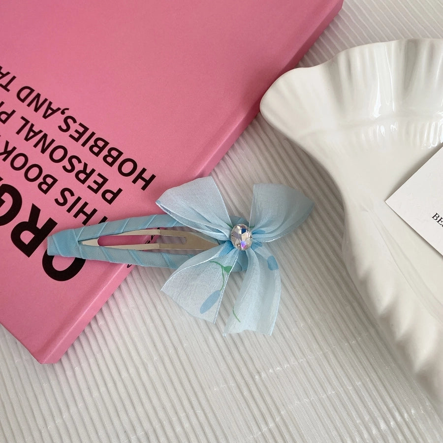 Women's Elegant Simple Style Bow Knot Cloth Hair Clip