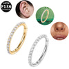 1 Piece Nose Rings & Studs Simple Style Classic Style O-Shape Pure Titanium Titanium Alloy Zircon 14K Gold Plated White Gold Plated Ear Cartilage Rings & Studs Nose Rings & Studs