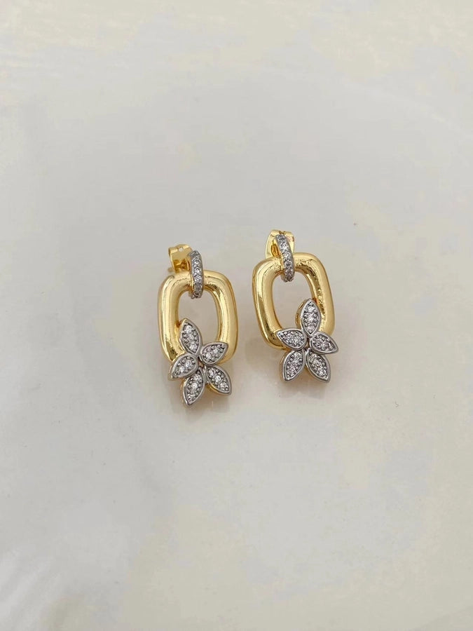 Jewelry Vintage Style Classic Style Geometric Copper Zircon Mixed Metal Rings Bracelets Earrings