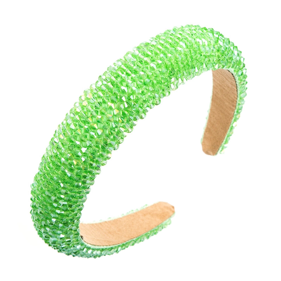 spring new sponge crystal wide edge headband